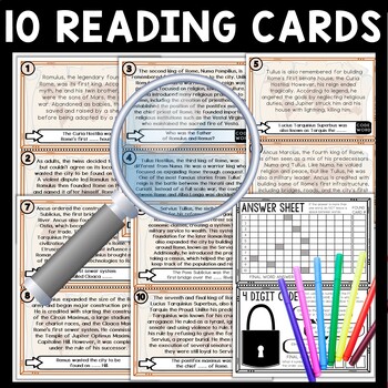 Early Kings of Ancient Rome Scavenger Hunt Reading Comprehension Activity - Image 3
