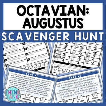 Augustus of Ancient Rome Scavenger Hunt - Reading Comprehension Activity