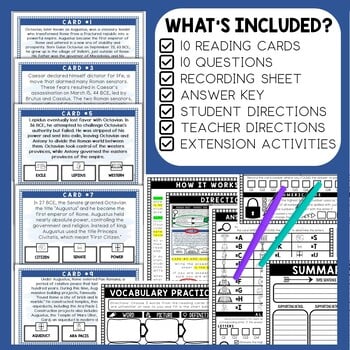 Augustus of Ancient Rome Scavenger Hunt - Reading Comprehension Activity - Image 2