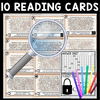 Spartacus of Ancient Rome Scavenger Hunt Reading Comprehension Activity - Image 3