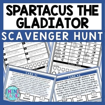 Spartacus of Ancient Rome Scavenger Hunt - Reading Comprehension Activity