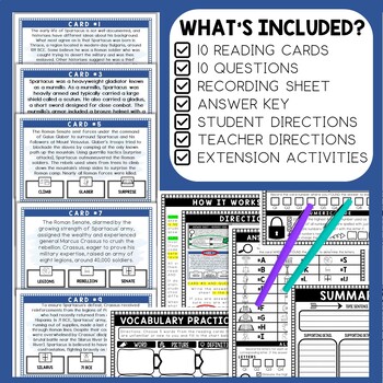 Spartacus of Ancient Rome Scavenger Hunt - Reading Comprehension Activity - Image 2