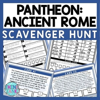 Pantheon of Ancient Rome Scavenger Hunt - Reading Comprehension Activity