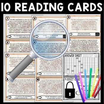 Prohibition Scavenger Hunt Reading Comprehension Activity - 18th Amendment - Image 3