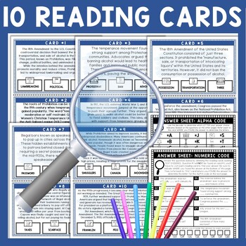 Prohibition Scavenger Hunt - Reading Comprehension Activity - 18th Amendment - Image 3