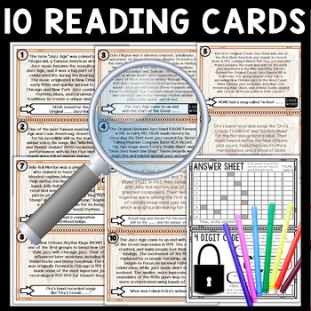 Jazz Age Scavenger Hunt Reading Comprehension Activity - New Orleans - Image 3