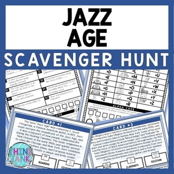 Jazz Age Scavenger Hunt - Reading Comprehension Activity - New Orleans