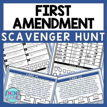 First Amendment Scavenger Hunt - Reading Comprehension Activity
