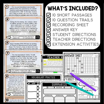 Second Amendment Scavenger Hunt Reading Comprehension Activity - Image 2