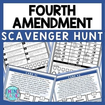 Fourth Amendment Scavenger Hunt - Reading Comprehension Activity