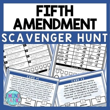 Fifth Amendment Scavenger Hunt - Reading Comprehension Activity
