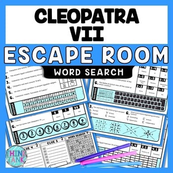 Cleopatra Escape Room Word Search - Reading Comprehension Stations