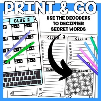 Cleopatra Escape Room Word Search - Reading Comprehension Stations - Image 4