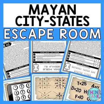 Mayan City-States ESCAPE ROOM - Reading Comprehension - Ancient Civilizations