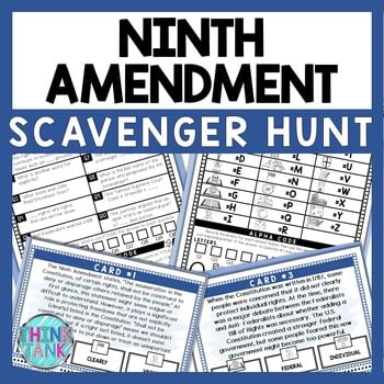 Ninth Amendment Scavenger Hunt - Reading Comprehension Activity