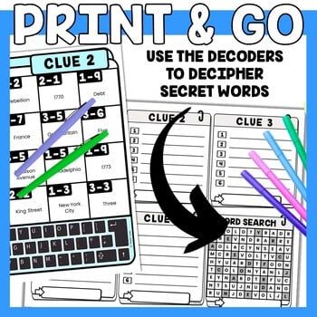 Revolutionary War Causes Escape Room Word Search - Reading Comprehension - Image 4