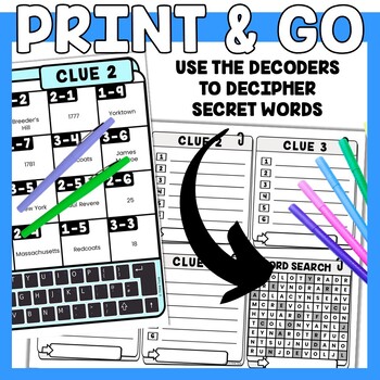 Revolutionary War Battles Escape Room Word Search - Reading Comprehension - Image 4