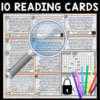 Miranda v. Arizona Scavenger Hunt Reading Comprehension Activity - Image 3