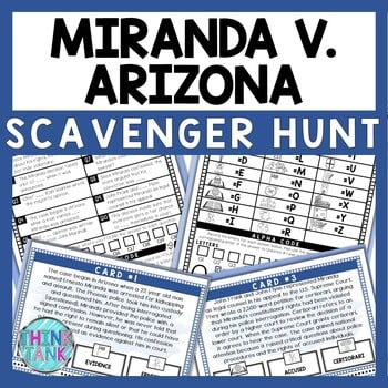 Miranda v. Arizona Scavenger Hunt - Reading Comprehension Activity