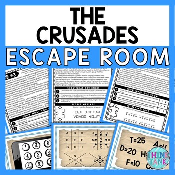 Crusades ESCAPE ROOM - Reading Comprehension - Middle Ages