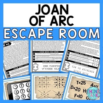 Joan of Arc ESCAPE ROOM - Reading Comprehension - Middle Ages