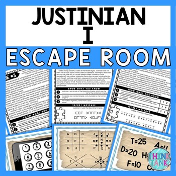Justinian I ESCAPE ROOM - Reading Comprehension - Middle Ages