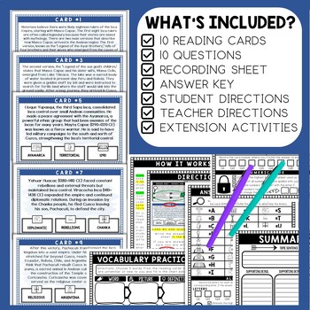 Rulers of the Inca Empire Scavenger Hunt - Reading Comprehension Activity - Image 2