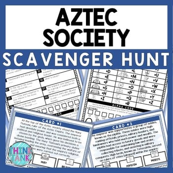 Aztec Society Scavenger Hunt - Reading Comprehension Activity