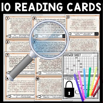 Feudal System Scavenger Hunt Reading Comprehension Activity - Middle Ages - Image 3