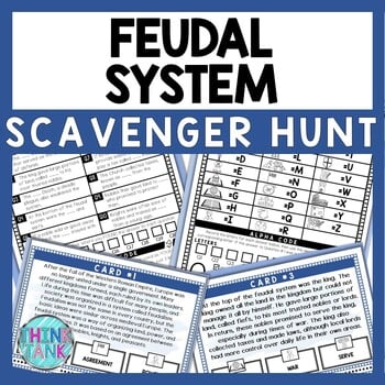 Feudal System Scavenger Hunt - Reading Comprehension Activity - Middle Ages