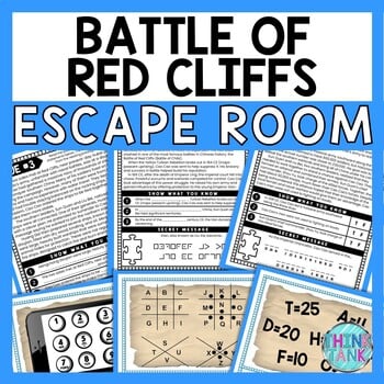 Battle of Red Cliffs ESCAPE ROOM - Reading Comprehension - Ancient China