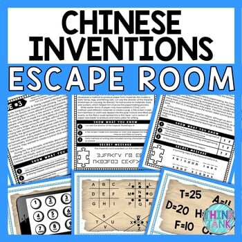 Chinese Inventions ESCAPE ROOM - Reading Comprehension - Ancient China