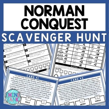 Norman Conquest Scavenger Hunt - Reading Comprehension Activity - Middle Ages