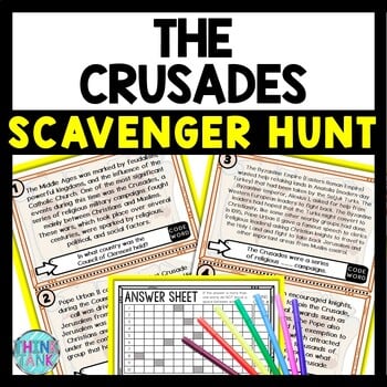 The Crusades Scavenger Hunt Reading Comprehension Activity - Middle Ages