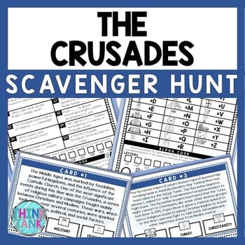 The Crusades Scavenger Hunt - Reading Comprehension Activity - Middle Ages
