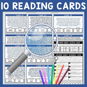 Genghis Khan Scavenger Hunt - Reading Comprehension Activity - Middle Ages - Image 3