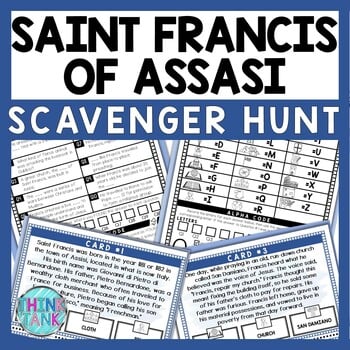 Saint Francis of Assisi Scavenger Hunt - Reading Comprehension Activity