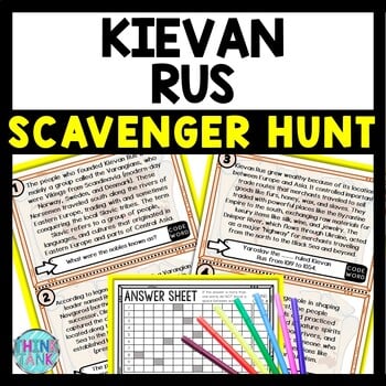 Kievan Rus Scavenger Hunt Reading Comprehension Activity - Middle Ages