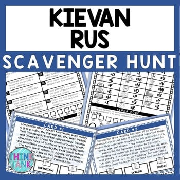 Kievan Rus Scavenger Hunt - Reading Comprehension Activity - Middle Ages