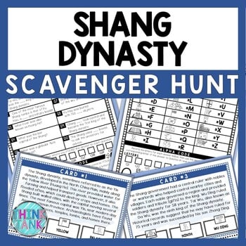 Shang Dynasty Scavenger Hunt - Reading Comprehension Activity - Ancient China