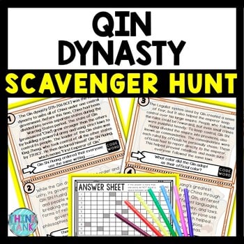 Qin Dynasty Scavenger Hunt Reading Comprehension Activity - Ancient China