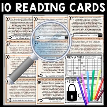 Qin Dynasty Scavenger Hunt Reading Comprehension Activity - Ancient China - Image 3