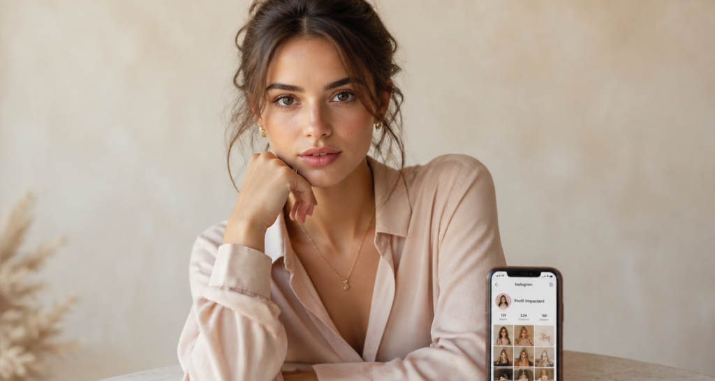 insta photo profil femme élégante portrait net
