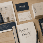 mockups -free flat-lay bureau designer