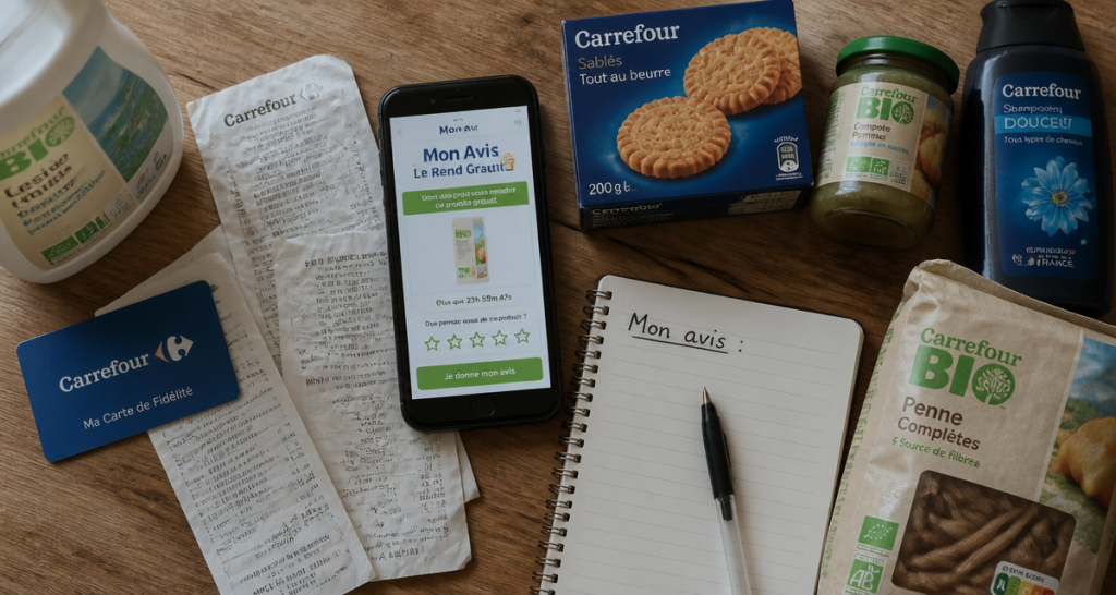 mon.avis.le.rend gratuit carte Carrefour smartphone coupon
