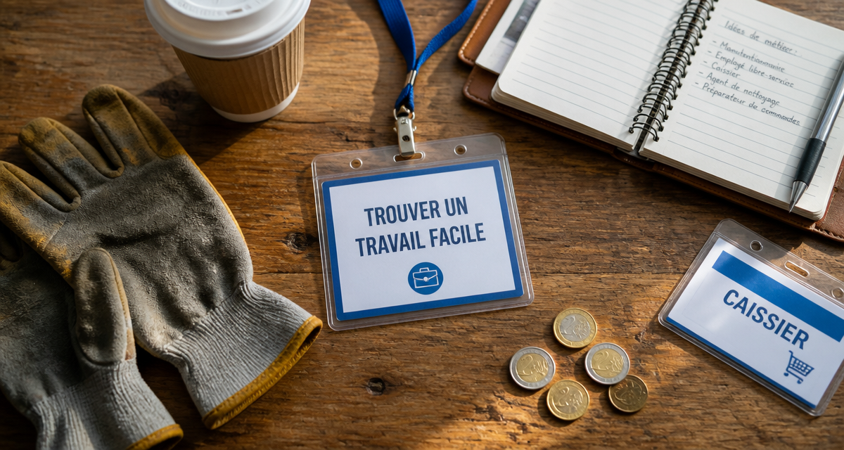 Travail facile table objets métiers sans diplôme