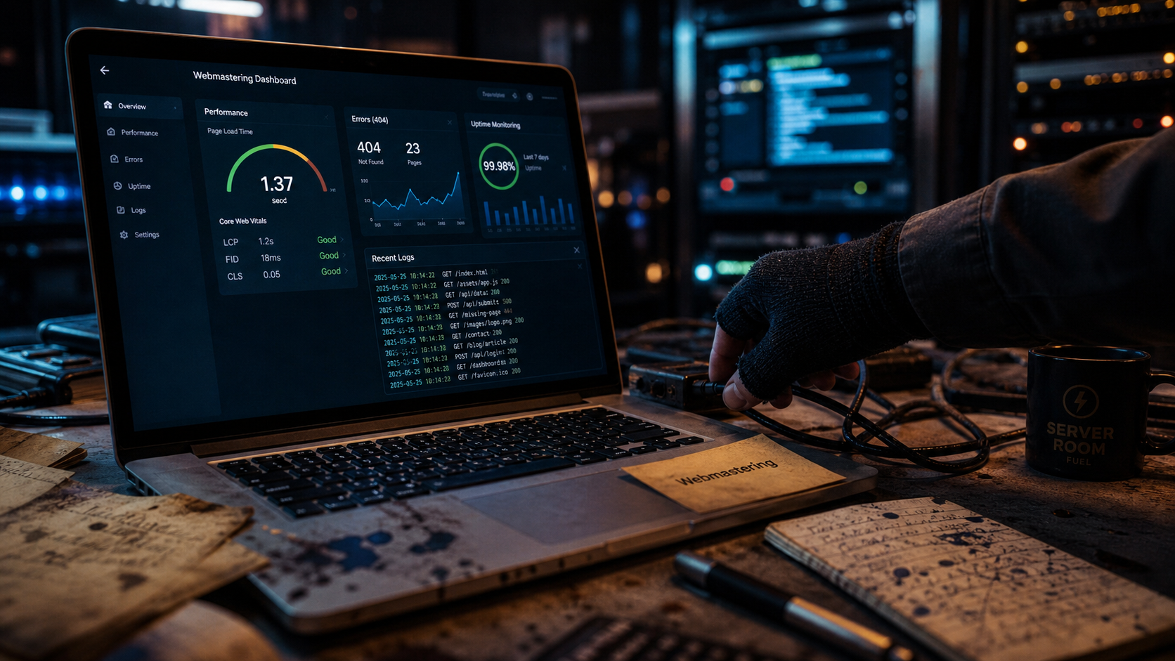 Webmastering : tableau de bord performance et sécurité du site