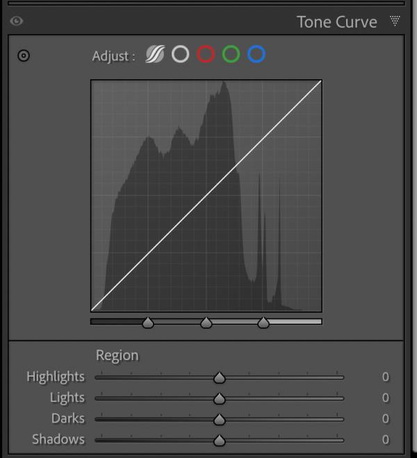 lightroom parametric tone curve image