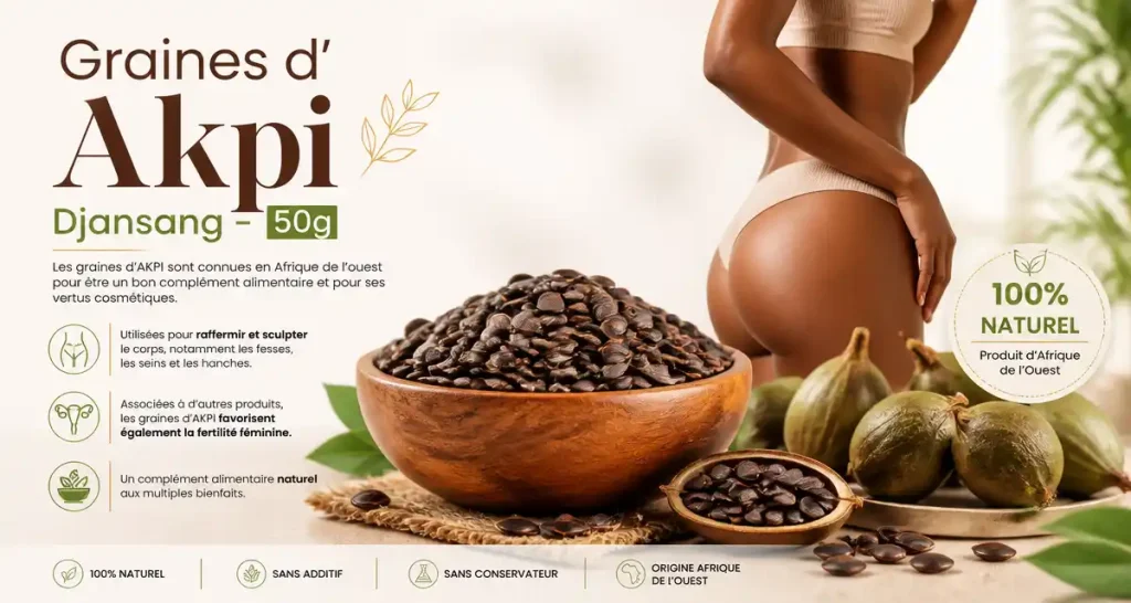 Graines d&rsquo;Akpi – Djansang – 50g