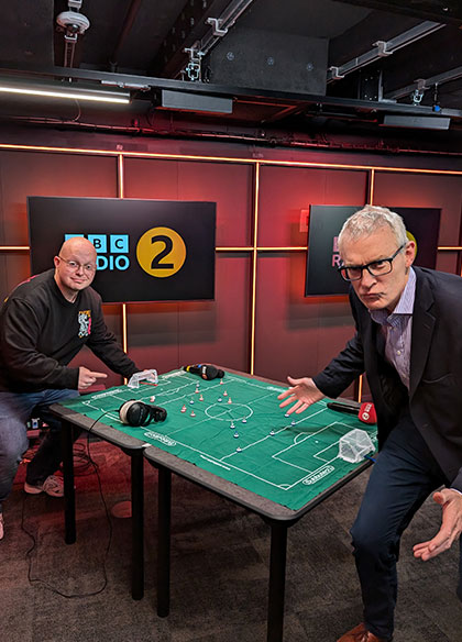 Me and Jeremy Vine in the Radio 2 studios